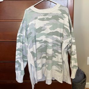 American Eagle Oversized Camo Sweatshirt